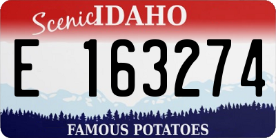 ID license plate E163274
