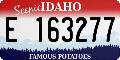 ID license plate E163277