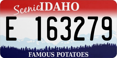ID license plate E163279
