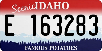 ID license plate E163283