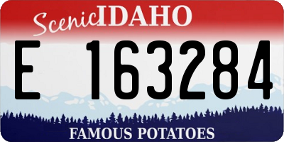 ID license plate E163284