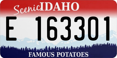ID license plate E163301
