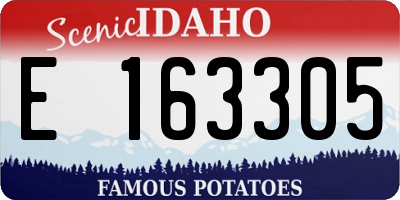ID license plate E163305