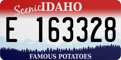 ID license plate E163328