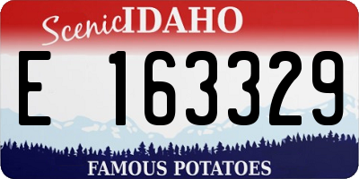 ID license plate E163329