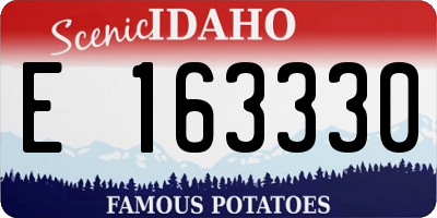 ID license plate E163330