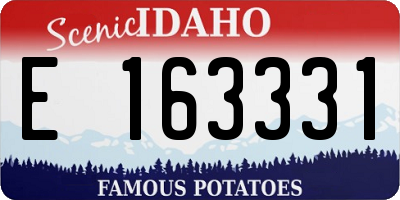 ID license plate E163331