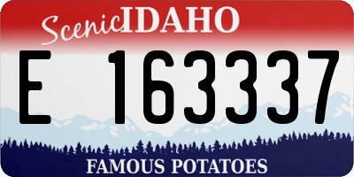 ID license plate E163337