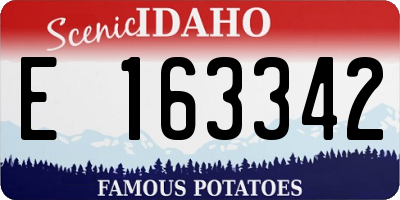 ID license plate E163342
