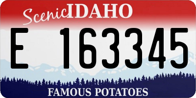 ID license plate E163345
