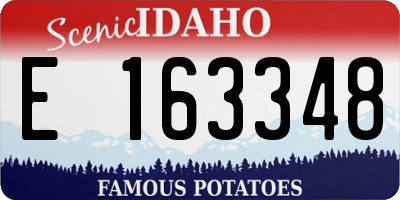 ID license plate E163348
