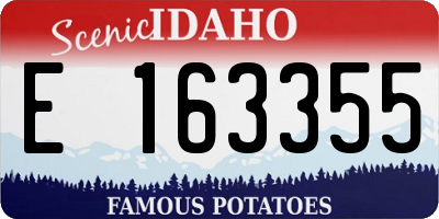 ID license plate E163355
