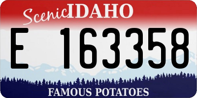ID license plate E163358