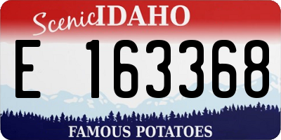 ID license plate E163368