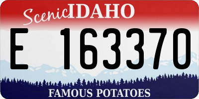 ID license plate E163370