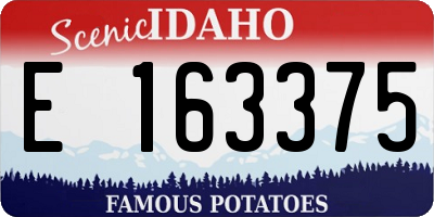 ID license plate E163375