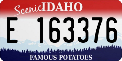 ID license plate E163376