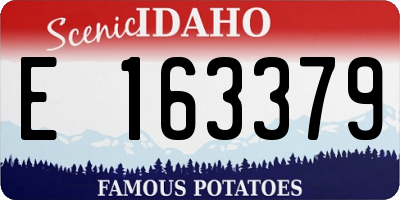 ID license plate E163379