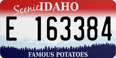 ID license plate E163384