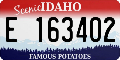 ID license plate E163402