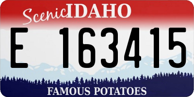 ID license plate E163415