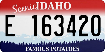 ID license plate E163420