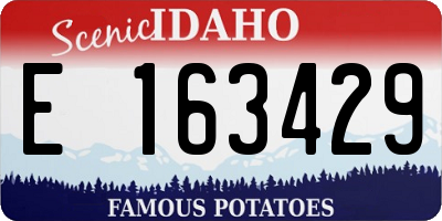 ID license plate E163429