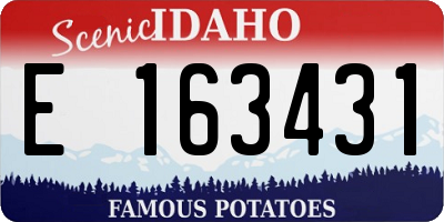 ID license plate E163431