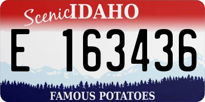 ID license plate E163436