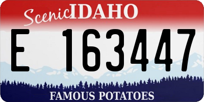 ID license plate E163447