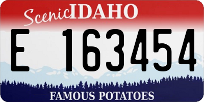 ID license plate E163454
