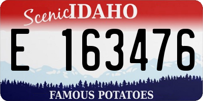 ID license plate E163476
