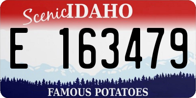 ID license plate E163479
