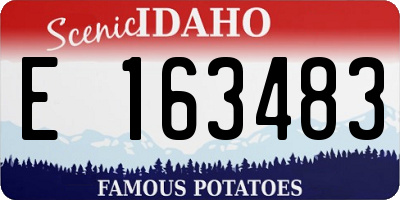 ID license plate E163483