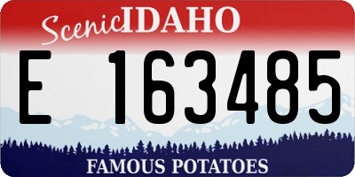 ID license plate E163485
