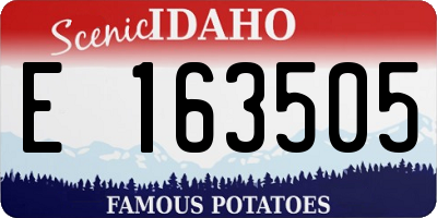ID license plate E163505