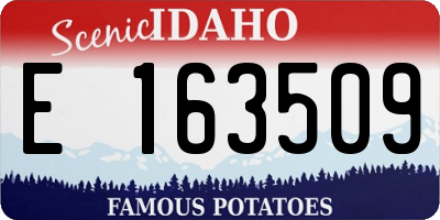 ID license plate E163509
