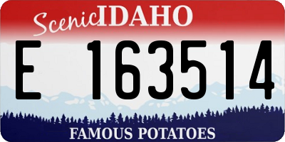 ID license plate E163514