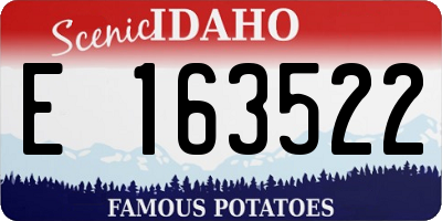 ID license plate E163522