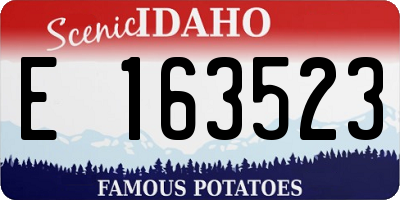 ID license plate E163523