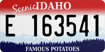 ID license plate E163541