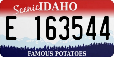 ID license plate E163544