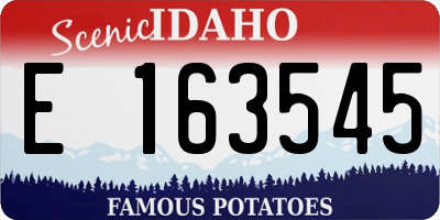 ID license plate E163545