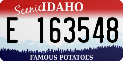 ID license plate E163548