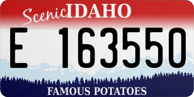 ID license plate E163550