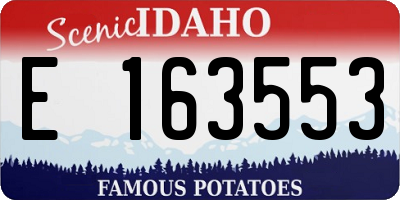 ID license plate E163553