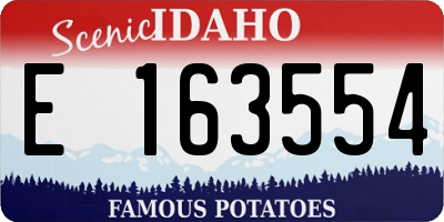 ID license plate E163554