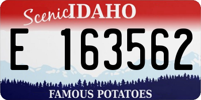 ID license plate E163562