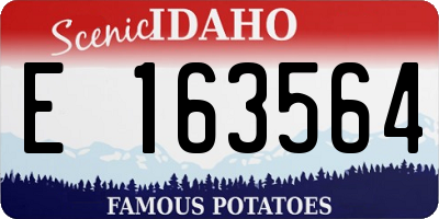 ID license plate E163564
