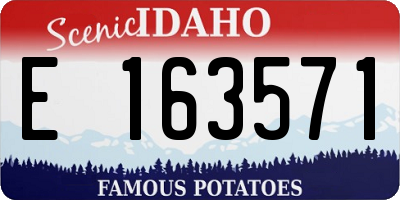 ID license plate E163571